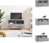 vidaXL TV-meubel - Grijs sonoma eiken - 80 x 36 x 50 cm - Stevig materiaal - Kast
