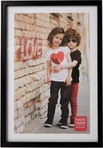 Fotolijst Echt Glas - Love - Hout - Fotomaat 21 x 30 cm (A4) - Posterlijst - A4 Fotolijst - Zwart