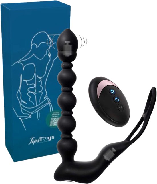TipsToys Krachtige Verwarmde Prostaat Vibrator - Verwarming Buttplug - Anaal & Vaginaal Plezier