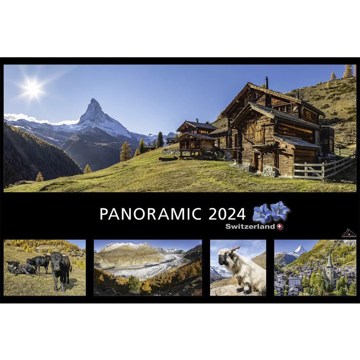 Calendaria - Wandkalender - Panoramic Switzerland 2024 - Zwitserland - kalender