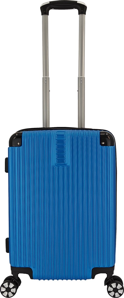 SB Travelbags Handbagage koffer 55cm 4 dubbele wielen trolley - Blauw