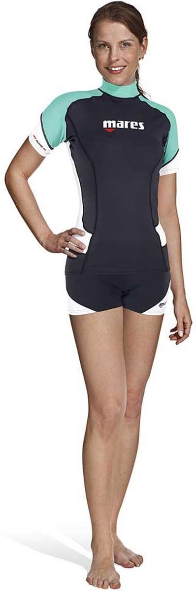 Mares Rash Guard Trilastic She Dives Rashguard Met Korte Mouwen Voor Dames Zwart L Vrouw