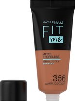 Maybelline Fit Me Matte + Poreless Foundation - 356 Warm Coconut - 18 ml