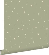 ESTAhome papier peint étoiles grisé vert menthe - 139688 - 0,53 x 10,05 m