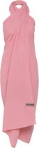 Knit Factory Liv Pareo - XL Sjaal - Sarong - Stranddoek - Strandlaken - Strandjurk voor Dames - Roze - Duurzaam & Milieuvriendelijk - 100% Biologisch katoen