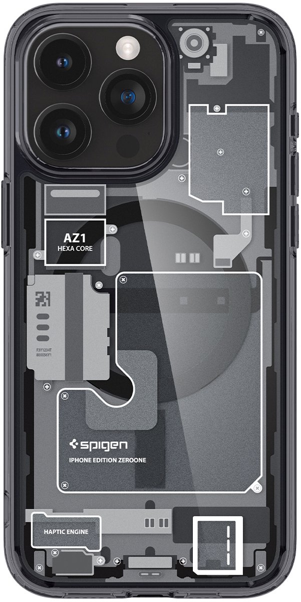 Spigen Ultra Hybrid Zero One MagFit hoesje geschikt voor iPhone 15 Pro - Grijs