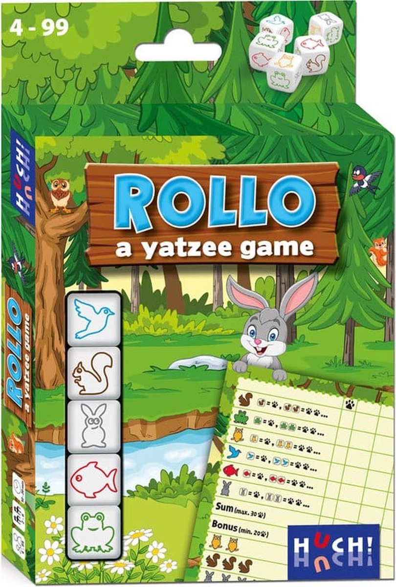 Rollo: A Yatzee Game- Dieren - Dobbelspel - Hutch/Hutter