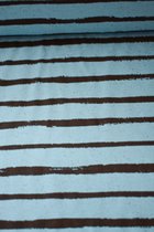 Tricot blauw met strepen 1 meter - modestoffen voor naaien - stoffen