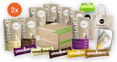 Starterbox Large Sports - Vegan Maaltijdvervanger – 12x Shake, 10x Vitaminebar, 2x extra Shake - Plantaardig, Rijk aan voedingsstoffen, Veel Eiwitten – incl. Tote Bag & Shakebeker