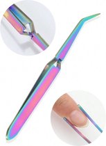 GUAPÀ® Nail Art Pincet | Pincet voor plaknagels | Nepnagels | Nail Art Tools | Nail Art Picker | Pincet voor rhinestones | nagelstickers | Nageldecoratie pincet | RVS Multi Color Pincet
