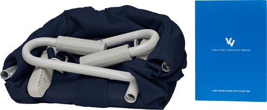 V&V Products Kinderstoel - Eetstoel - Tafelhangstoel - Opvouwbaar - Inklapbaar - Baby wipper - Blauw van V&V Products — afbeelding 4