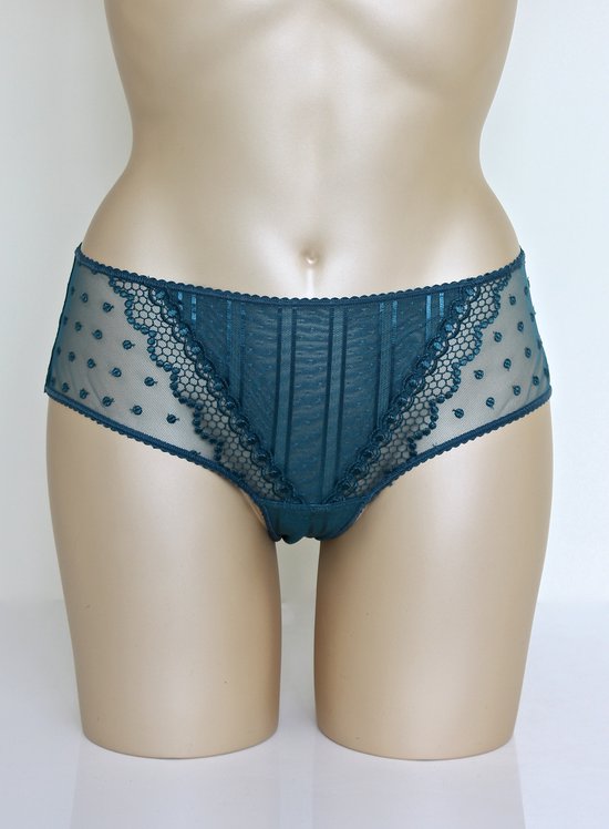 Chantelle - 2044 - short vert avec dentelle - taille 38/M