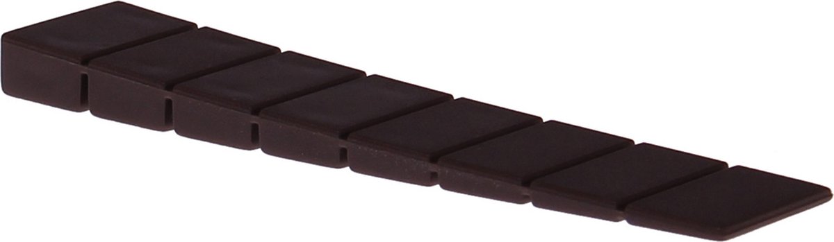 Deltafix Deurwig - 4x - bruin - rubber - 10 x 0,7 cm - deurstopper