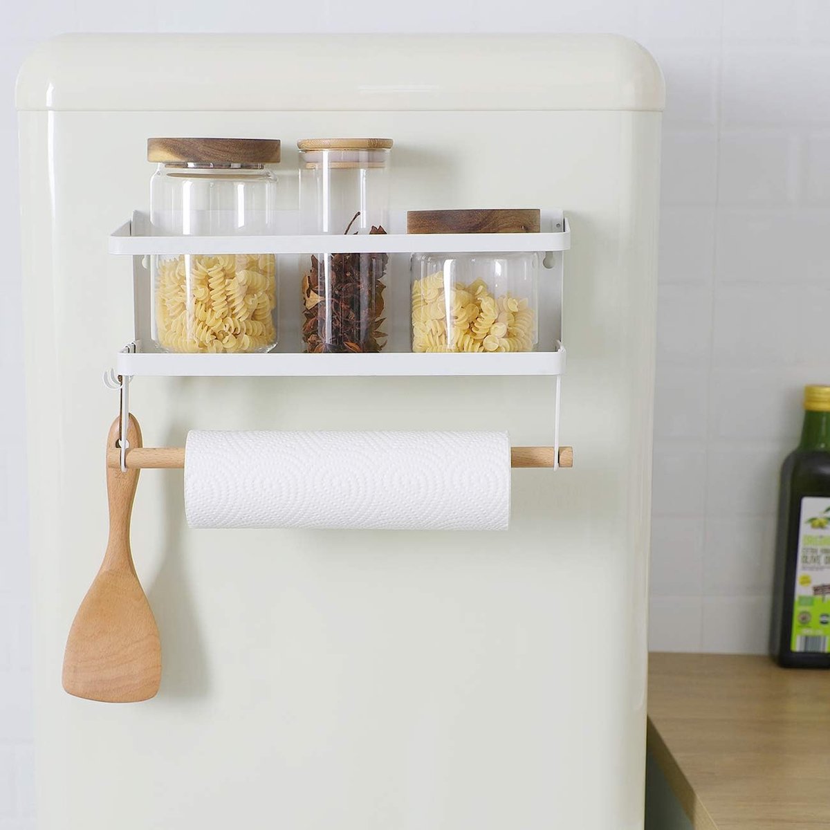 LIFEFAN kruidenrek thuiskeuken Frige Whiteboard Organizer Magnetische (Black, Large