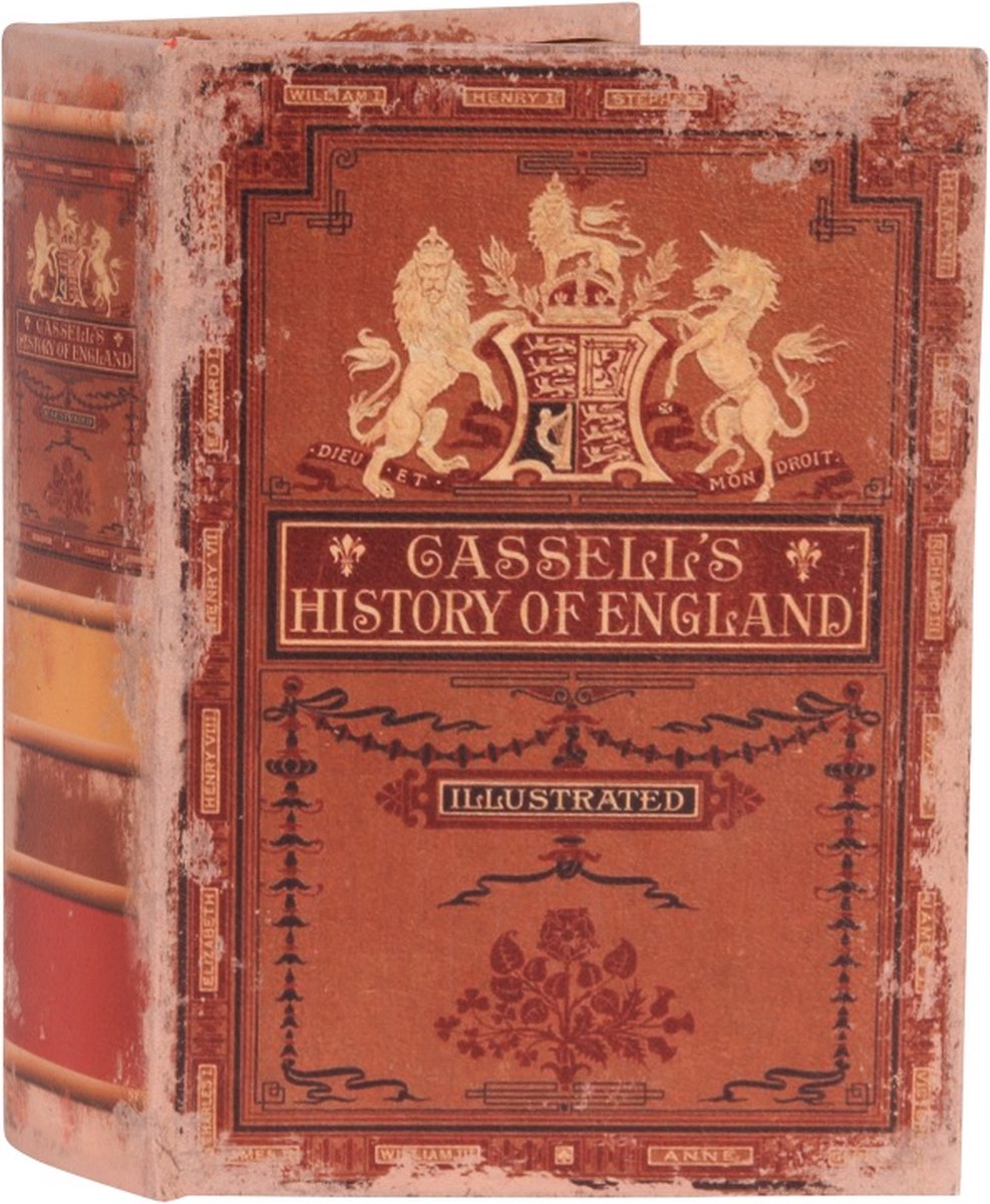 Baroque - Opberger - Boekendoos History of England 23 cm - PU Leer/hout