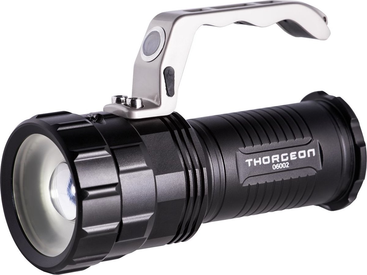 Thorgeon LED Flashlight 10W 800Lm IP44 (165x110x75mm) + 18650 Accumulator 1x2300mAh