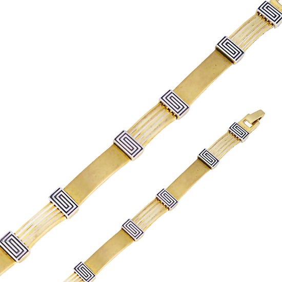 Bracelets à maillons Homme Lien Or 19,5 cm 8,5 mm 14 carats