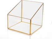 WinQ- Terrarium Vierkant goud/glas 16x16x16 zonder deksel