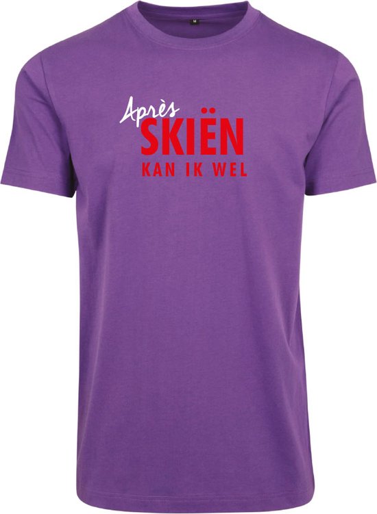 T-shirt ultraviolet L - Aprés skiën kan ik wel - soBAD. | Foute apres ski outfit | kleding | verkleedkleren | wintersport t-shirt | wintersport dames en heren