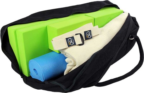 Kit bag 62x22x22 cm 100% katoen iyengar yoga zwart — afbeelding 3