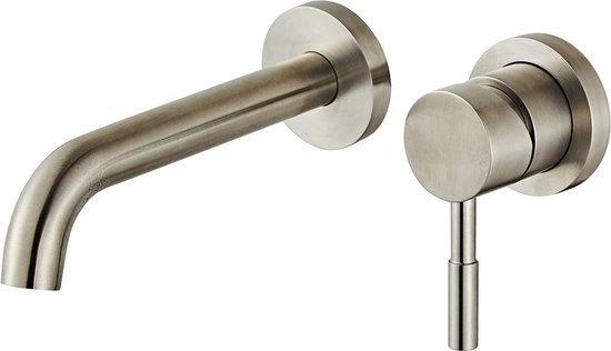 WEBO robinet pour lavabo à encastrer inox - robinet pour lavabo à encastrer - robinet pour lavabo - robinet en acier inoxydable - robinet à encastrer - robinet de salle de bain - robinet mural - robinet de WC - Rio