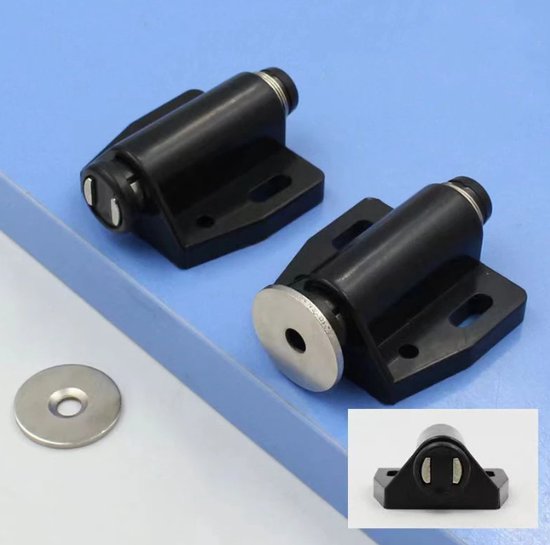 push-to-open deurgrendel, magnetische duwgrendels, push-to-open deurvangers, magnetische deurvanger, magnetische kastdeur TouchPush Heavy Duty 2-pack Push-to-open kasthardware f (Color : Onecolor