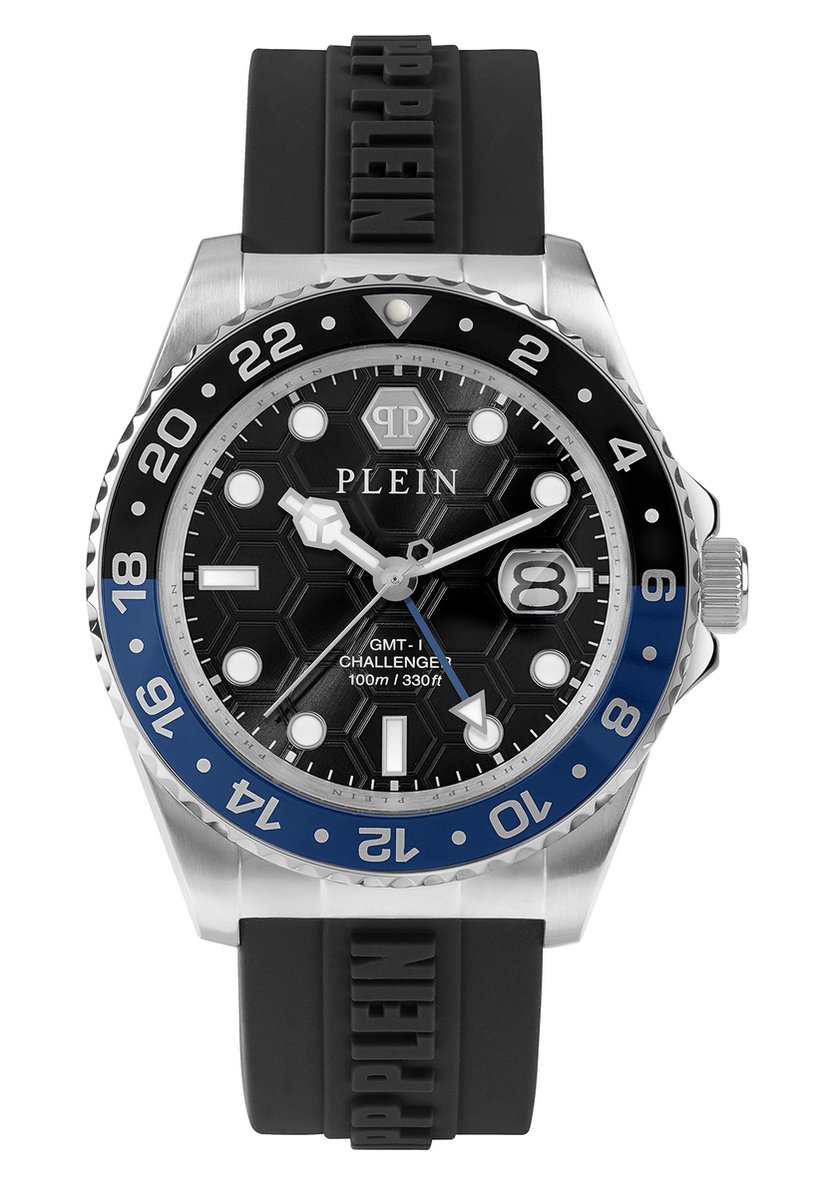 Philipp Plein GMT-I Challenger PWYBA0123 Horloge - Siliconen - Zwart - Ø 44 mm