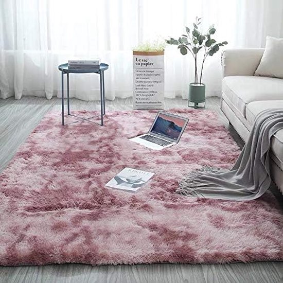Pluche Tapijt Pluizige Tapijt Dikke Slaapkamer Tapijten Antislip Vloer Zachte Lounge Tapijten Effen Grote Tapijten Vloer, voor Woonkamer Kinderen Bed Kamer