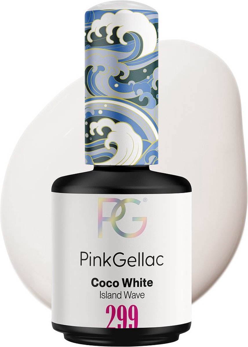 Pink Gellac 299 Coco White Gel Lak 15ml - Wit Gellak Nagellak - Manicure voor Gelnagels - Gel Nagellak