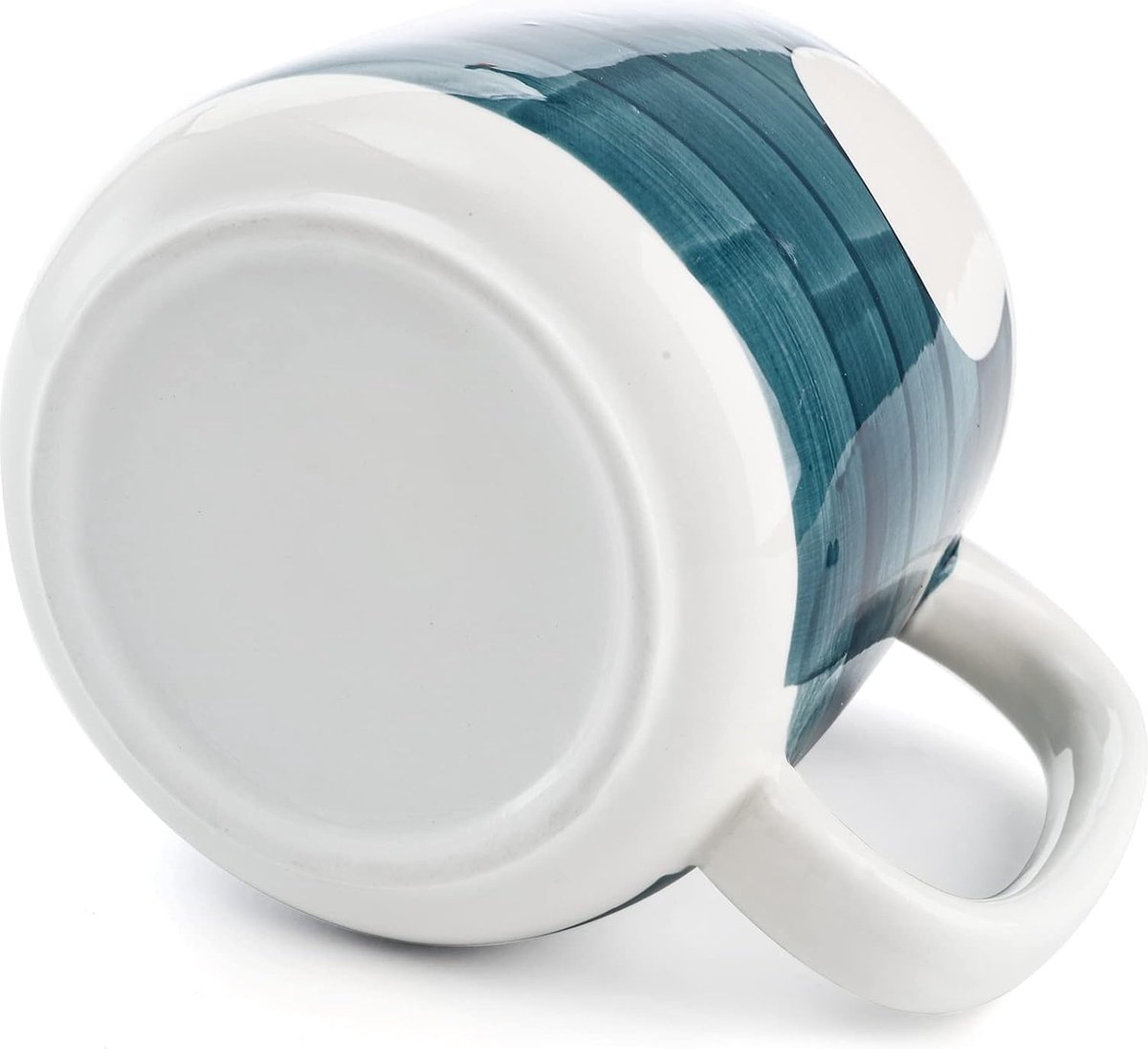 Lot de 4 tasses à café, porcelaine, 110 ml, avec soucoupe en acacia, Take a Loop - Nuova R2S