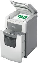 Leitz IQ Autofeed 150 Stille Papierversnipperaar P-5 Micro  Voor Thuis/Thuiswerken - Invoer Tot 150 A4 Vellen - Wit
