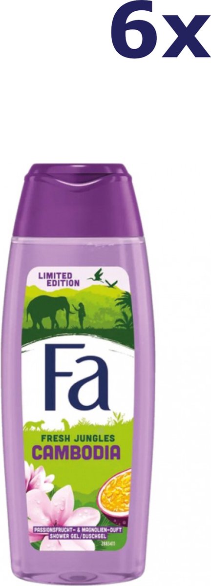 Goedkoopste 6x Fa Douchegel 250ml Fresh Jungles Cambodia