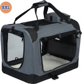 Reismand Katten & Honden - Reistas Vervoersbox Opvouwbaar - Vervoer Tas Kattenbox Hondenrugzak Voor Honden Katten - Hondendraagtas Rugzak - Grijs XXL