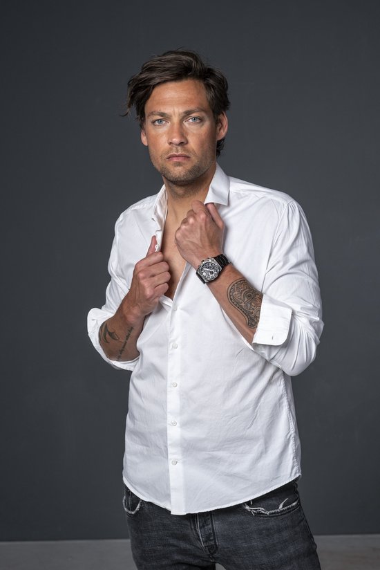 VNDX Amsterdam - Montre homme - Wise Man Steel Stones Zwart