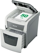 Leitz IQ Autofeed 50X - Automatische Papierversnipperaar - P4 Cross-Cut - Papierinvoer Tot 50 Vel - Wit