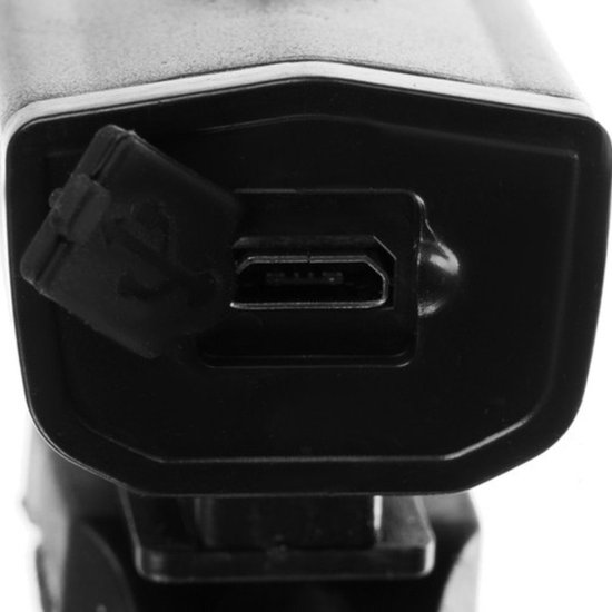 LED Fietsverlichting Set - Fietslamp USB Oplaadbaar - Fietslampjes Voorlicht & Achterlicht - Waterdicht – Inclusief 2 Oplaadkabels - Zwart — afbeelding 3