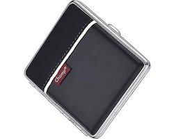 Champ Sigarettendoosje Zwart&Wit - 20 Sigaretten - Kunstleer PU