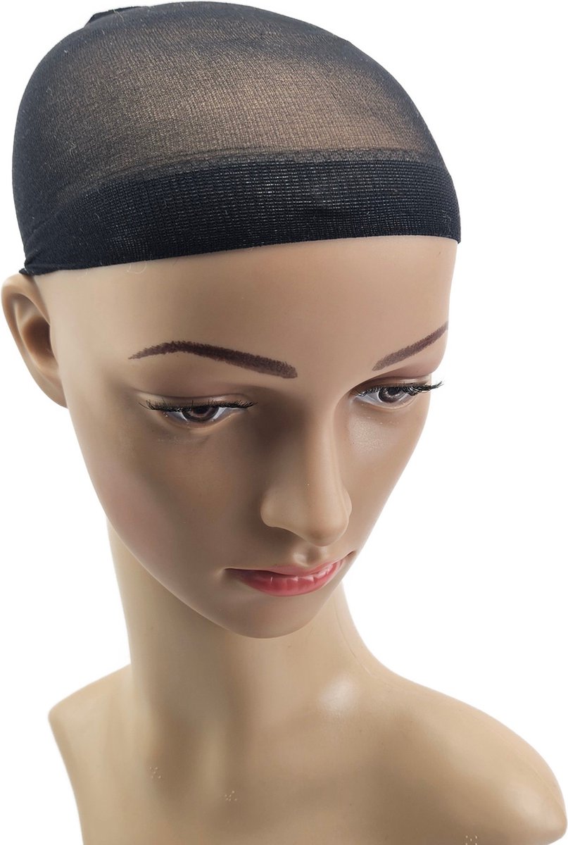 BamBella® Wig Cap 2 stuks zwart Mesh Pruik Rekbare Elastische Haarnet