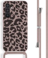 iMoshion Hoesje Geschikt voor Samsung Galaxy S23 FE Hoesje Met Koord - iMoshion Siliconen design hoesje met koord - Roze / Animal Pink