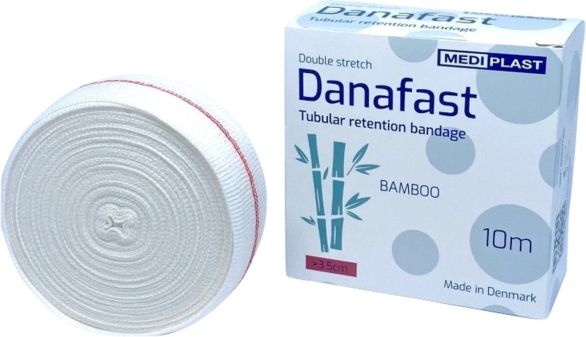 Goedkoopste Danafast Bamboe Buisverband Double stretch 3,5cm pols en enkel