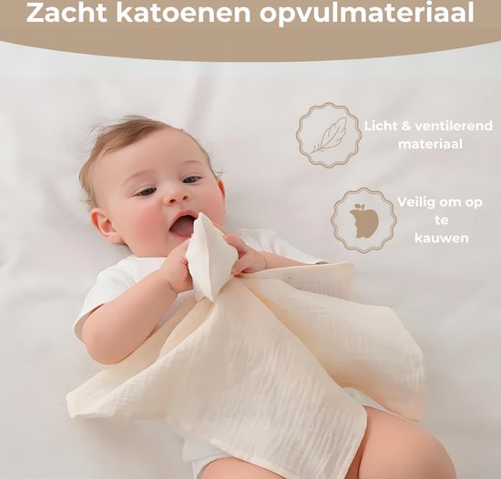 Knuffeldoek Ster Baby Comfort Zacht Muslin Slaaphulpje Troostdoek . bol
