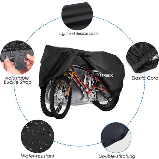 Fietshoes voor 2 fietsen - Fietshoes Waterdicht - XXL - Incl. opbergzakje - ATHLIX van FIETSHOES — afbeelding 3