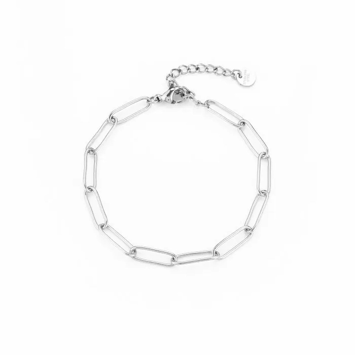 Schakel armband dames - Michelle Bijoux - Schakelarmband - 16 + 3 cm - Stainless Steel armband dames - Zilveren armband - Zilver - Dames - Bracelet - Kerst - Kerst sieraden - Cadeau - Sinterklaas - Valentijn - Moederdag