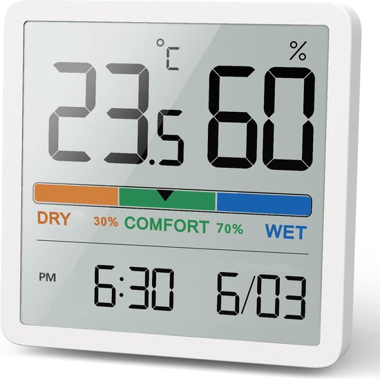 Mini Thermomètre Hygromètre Numérique LCD - Mesure Température Et Humidité - Affichage Confort (sec/confort/humide)