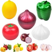 5 Stuks Fruit Groente Opslagcontainers Herbruikbare Koelkast Opbergdoos Kommen Houder voor Groene Paprika Ui Tomaat Citroen Knoflook