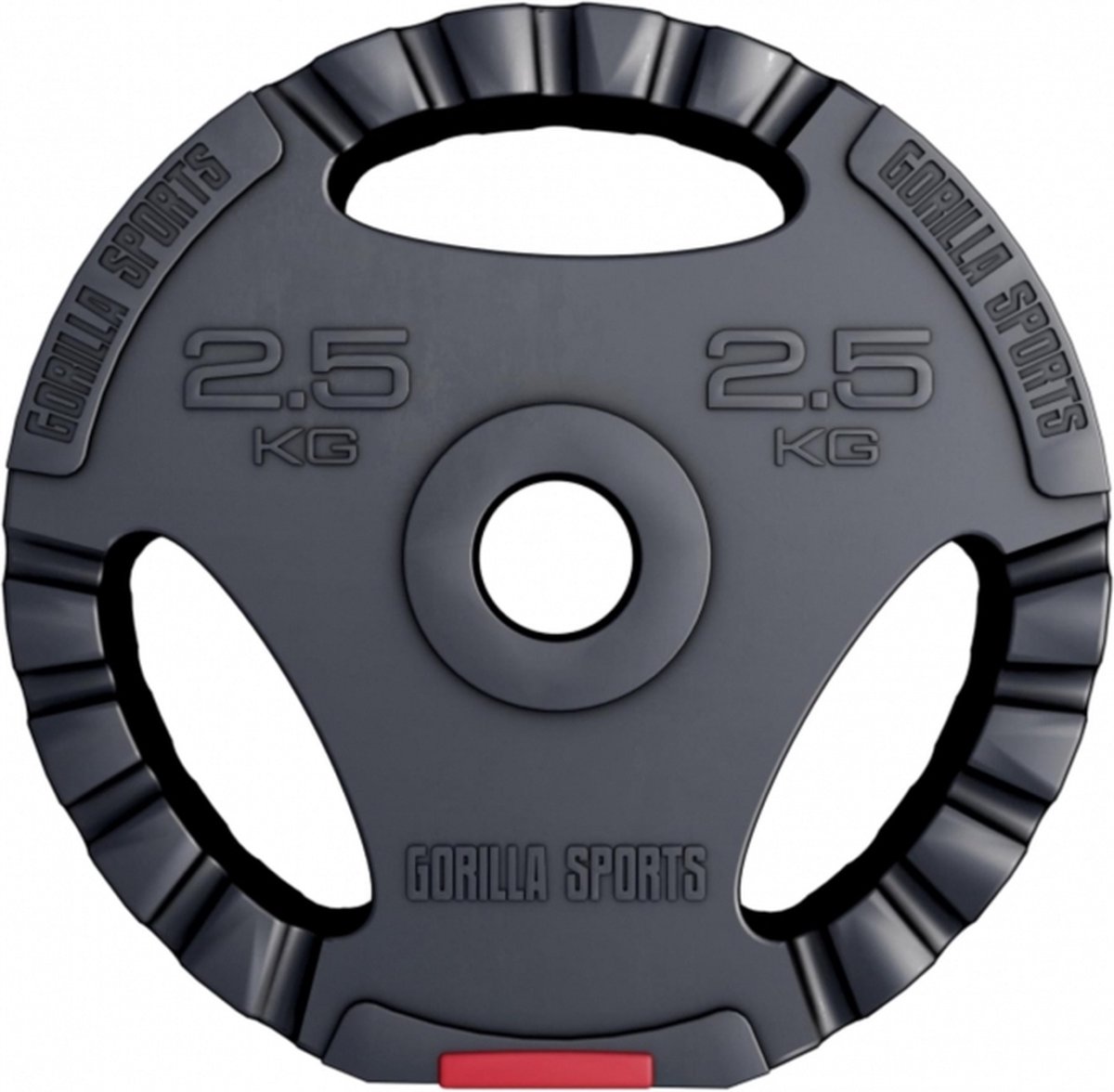 Gorilla Sports Gewichtsschijf - Halterschijf - 2,5 kg - Gripper Kunststof - 30 mm