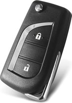 Clé télécommande de voiture à rabat, boîtier de clé 2 boutons, adapté pour Toyota Aygo Levin Camry Reiz Highlander Corolla Rav4
