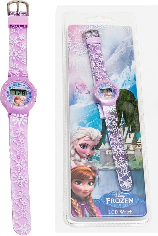 Disney Frozen-LCD-horloge-mauve - Maat One-size