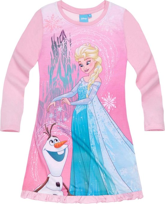 Geruststellen cocaïne Toezicht houden Disney Frozen-Nachthemd - roze - Maat 140 | bol.com