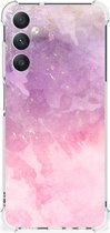 Smartphone hoesje Geschikt voor Samsung Galaxy A05s Stevige Telefoonhoesje met transparante rand Pink Purple Paint